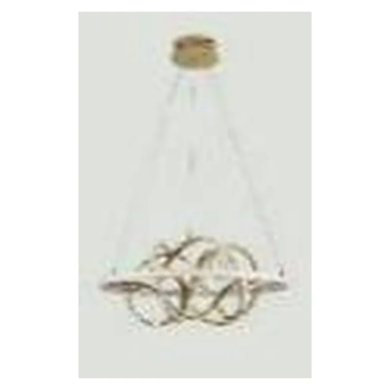 Pendente LED de Metal Dourado e Silicone 74W 3500K Bivolt 67cm - Sindora DCD01211