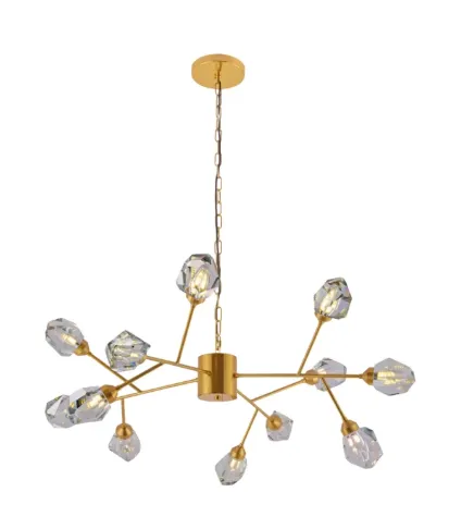 Pendente 105cm G9x12 Metal Dourado - Sindora DCD02027
