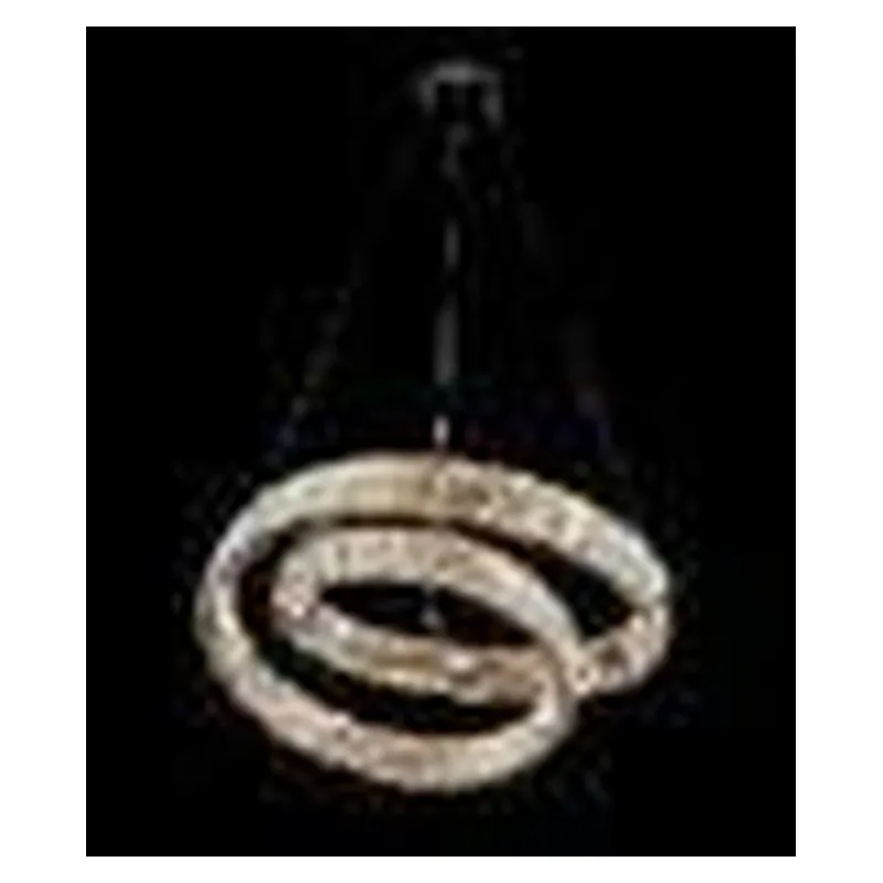Pendente LED de Cristal e Metal Dourado 70W 3000K Bivolt 60cm - Sindora DCD02805