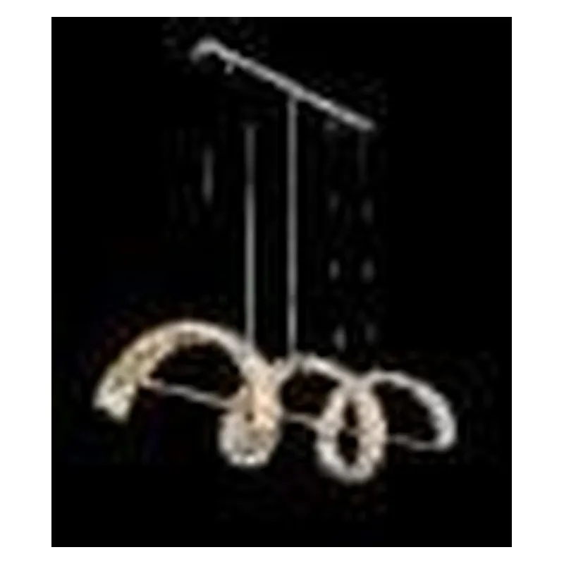 Pendente LED de Cristal e Metal Dourado 56W 3000K Bivolt 100x30cm - Sindora DCD02809