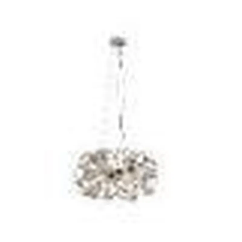 Pendente de Cristal e Inox Cromado 12 Lâmpadas G9 65x38cm - Sindora DCD06210