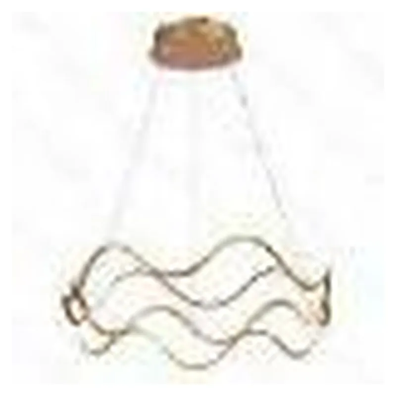 Pendente LED de Metal Dourado e Silicone 88W 3000K Bivolt 60x16cm - Sindora QD05380
