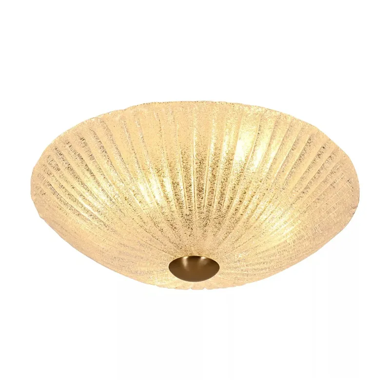 Plafon 40x17CM G9 x6 METAL BRONZE+VIDRO TRANSPARENTE VIDRO:40x17CM CX:50x50x24CM 3KG Sindora DCX04064