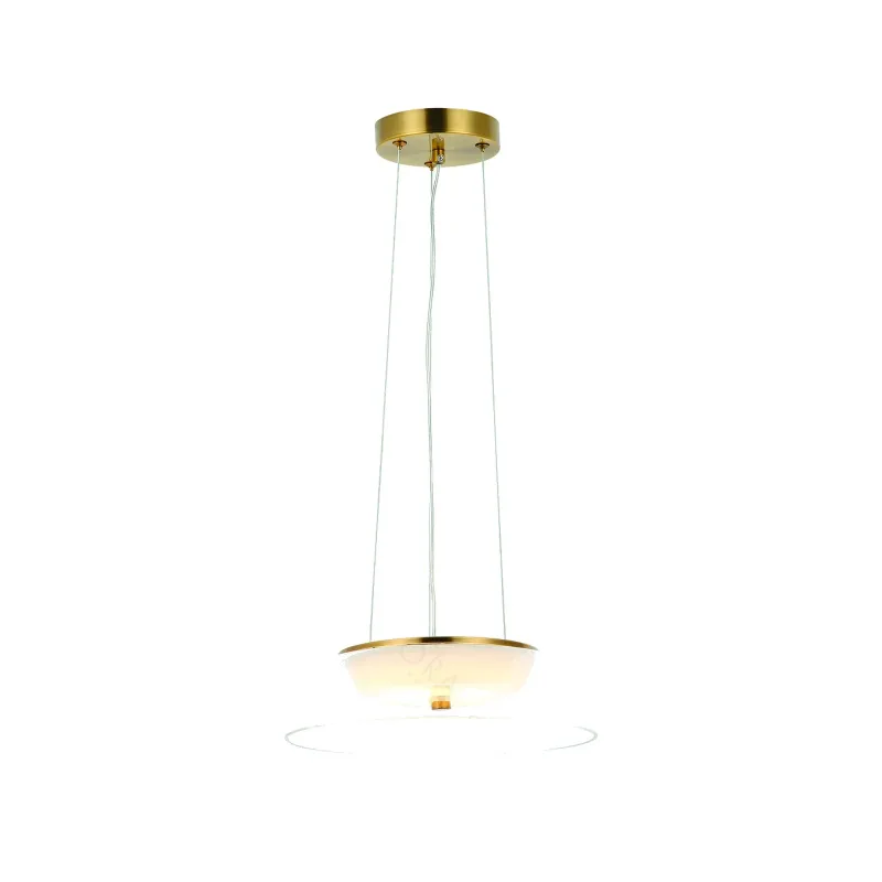 Pendente LED de Vidro Transparente e Metal Bronze 18W 28x8cm - Sindora DCD04069