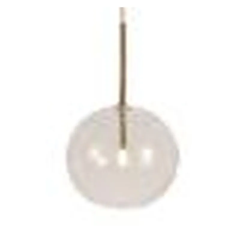Pendente de Vidro Transparente e Metal Bronze 1 Lâmpada G4 Inclusa 20x40cm - Sindora DCD04070