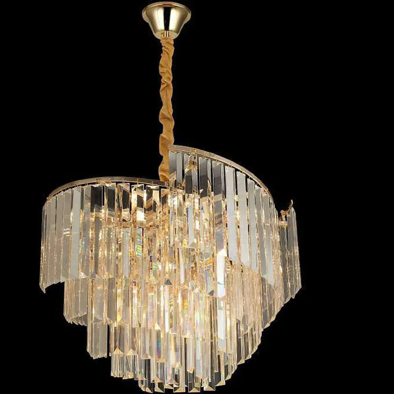 Lustre de Cristal e Metal Dourado 12 Lâmpadas E14 60x39cm - Sindora DCD00489