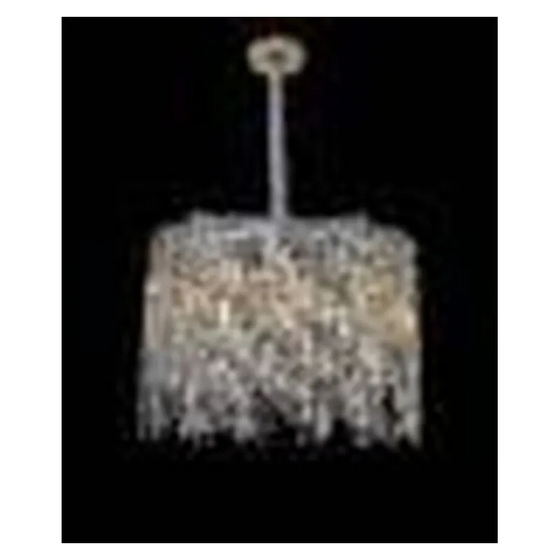 Lustre de Cristal e Metal Cromado 14 Lâmpadas E14 60x45cm - Sindora DCD00288