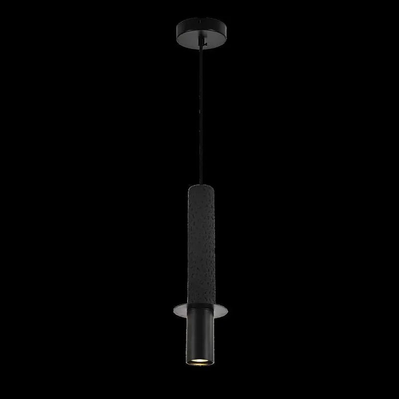 Pendente de Metal Preto e Cimento Preto Lâmpada Inclusa 12x45cm - Sindora DCD04083
