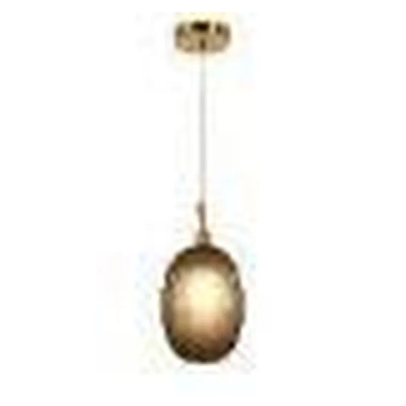 Pendente de Vidro Fumê e Metal Bronze 1 Lâmpada E14 15x30cm - Sindora DCD04094