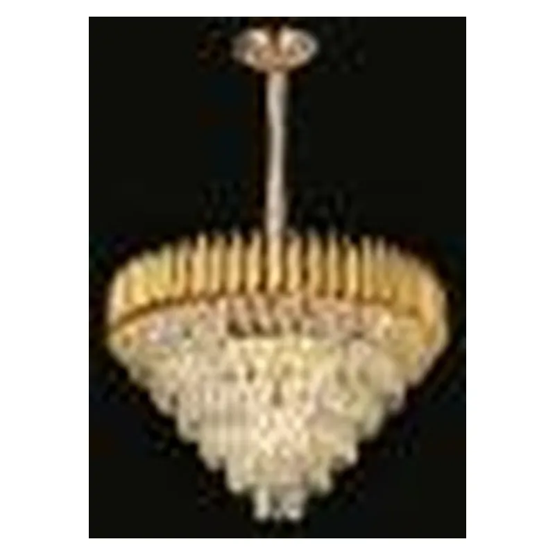 Pendente de Cristal e Metal Dourado 15 Lâmpadas E14 75x43cm - Sindora DCD06511