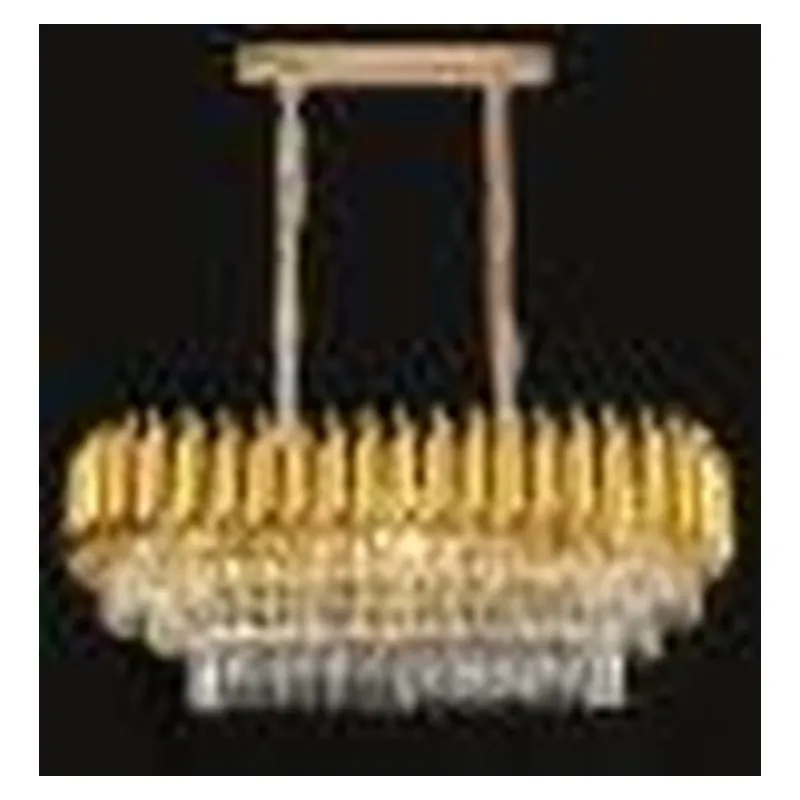 Lustre de Cristal Dourado 8 Lâmpadas E14 75x35cm - Sindora DCD06512