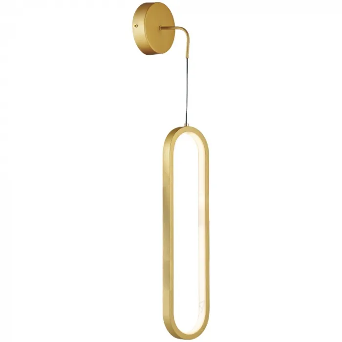 Arandela Ø40CM 18W 1260LM 3000K BIVOLT METAL DOURADO+SILICONE CX MASTER:57x28x30CM 5,4KG (10 UN.) CX UN.:14x5x56CM 0,4KG Sindora DCB03165