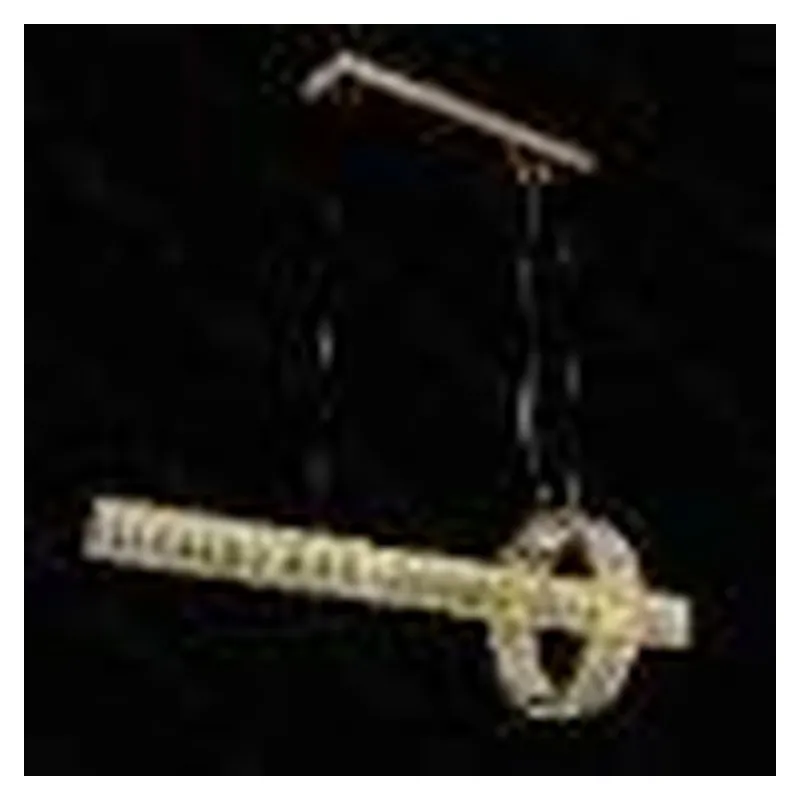 Pendente LED de Cristal e Metal Dourado 36W 3000K Bivolt 98x30cm - Sindora DCD02841