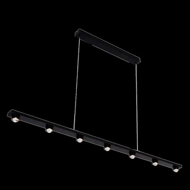 Pendente LED de Metal Preto 35W 3000K Bivolt 130x5cm - Sindora DCD02884