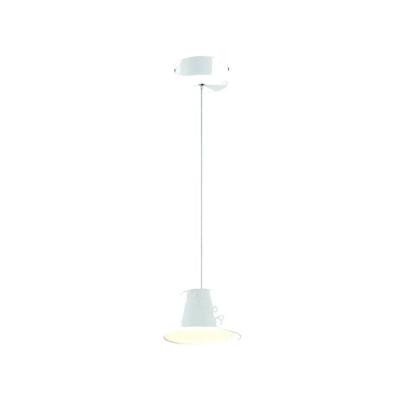 Pendente LED de Metal Branco e Acrílico 9W 3000K Bivolt 16x10cm - Sindora DCD01826
