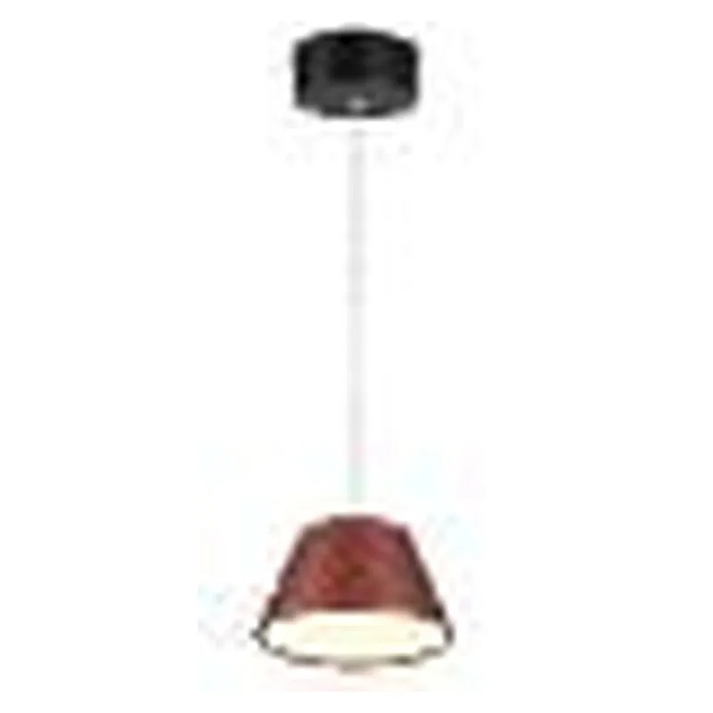 Pendente LED de Metal Marrom e Acrílico 9W 3000K Bivolt 16x10cm - Sindora DCD01828