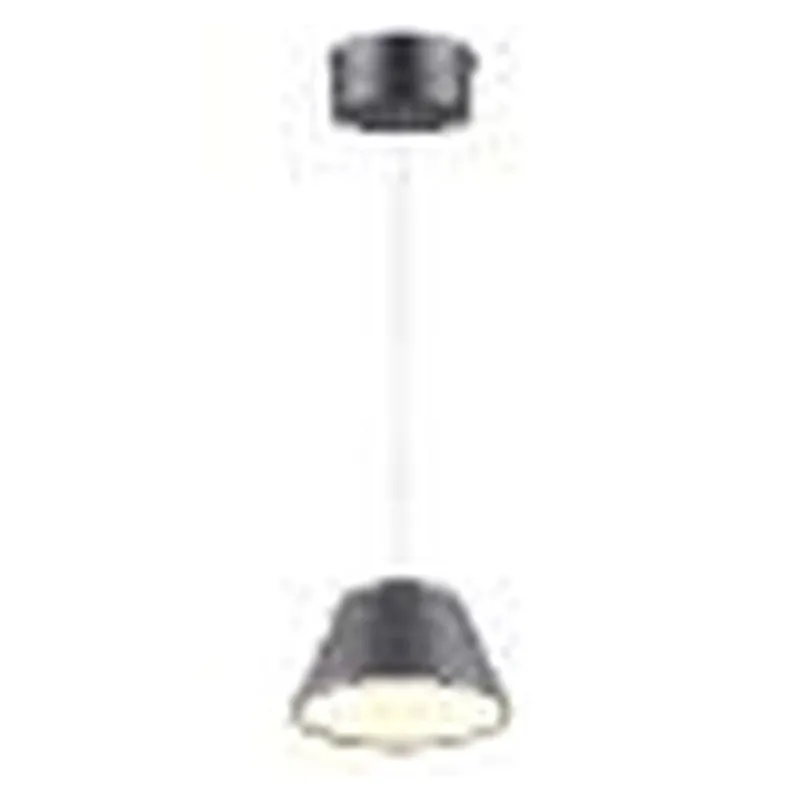 Pendente LED de Metal Cinza e Acrílico 9W 3000K Bivolt 16x10cm - Sindora DCD01829