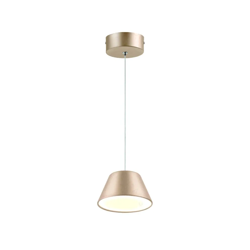 Pendente LED de Metal Dourado e Acrílico 9W 3000K Bivolt 16x10cm - Sindora DCD01830
