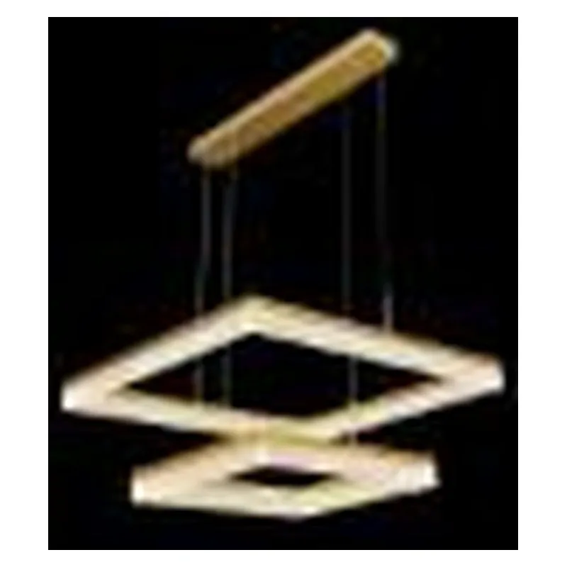 Pendente LED de Alumínio Escovado Dourado e Acrílico 80W 3000K Bivolt 40x60cm - Sindora DCD03162