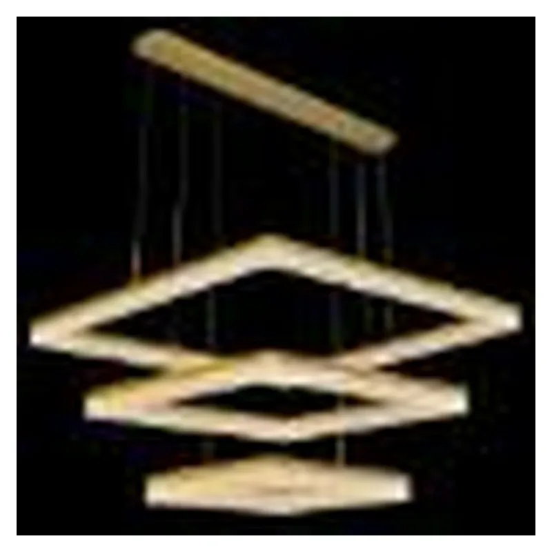 Pendente LED de Alumínio Escovado Dourado e Acrílico 144W 3000K Bivolt 40x60x80cm - Sindora DCD03163
