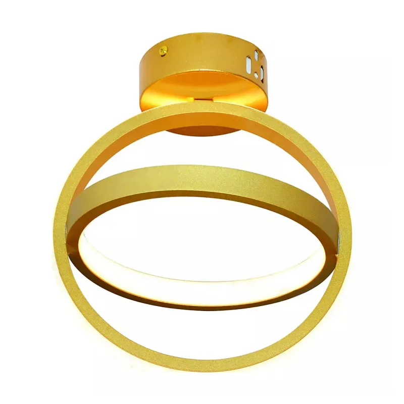 Plafon Ø25x22CM 26W 1820LM 3000K BIVOLT ALUMINO DOURADO+SILICONE CX:21x21x27CM 0,5KG Sindora DCX03211