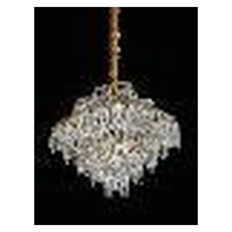 Lustre de Cristal e Metal Dourado 11 Lâmpadas E14 55x45cm - Sindora DCD06518