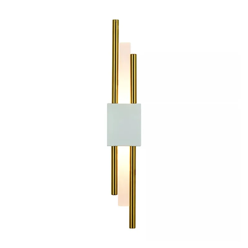 Arandela 8x49CM 6W 3000K 600LM BIVOLT METAL DOURADO+ACRILICO CX:09x08x45CM 0,7KG Sindora DCB02886