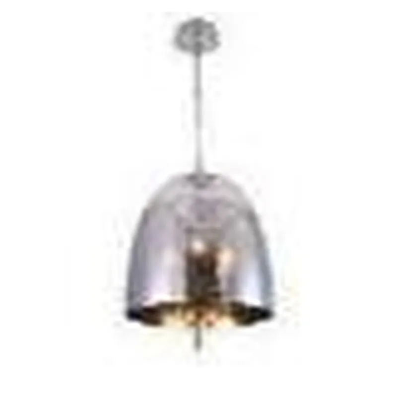Pendente de Vidro Cromado e Metal Cromado 4 Lâmpadas E14 33x55cm - Sindora DCD04101