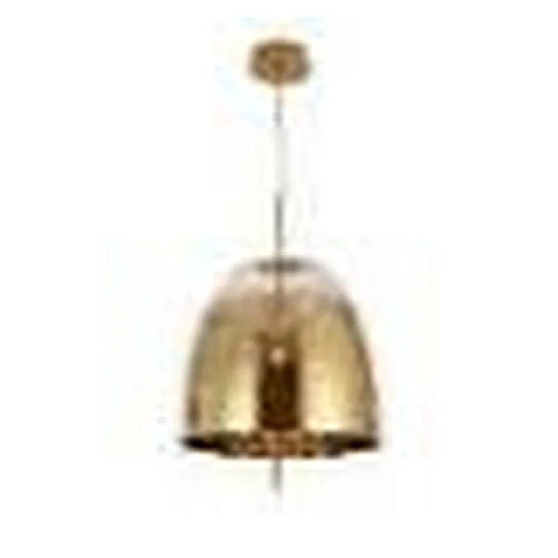 Pendente de Vidro Dourado e Metal Dourado 4 Lâmpadas E14 33x55cm - Sindora DCD04102