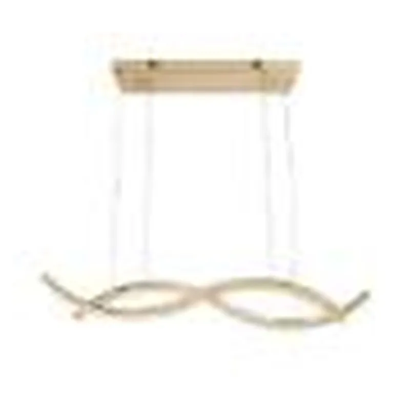 Pendente LED de Cristal e Metal Dourado 50W 3000K Bivolt 120x16cm - Sindora DCD02868