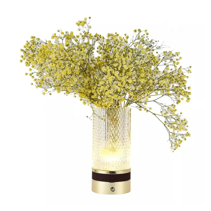 Abajur de Metal Dourado e Acrílico 6W 3 Temperaturas (3000K/4000K/6000K) Dimerizável Bivolt 10x22cm - Sindora DCT02853