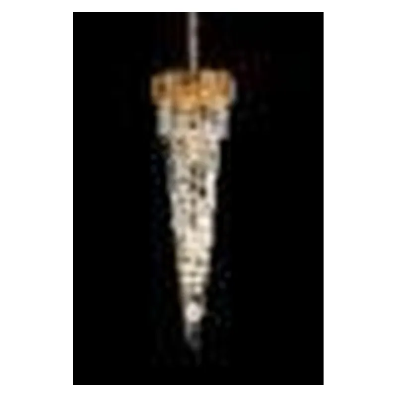 Lustre de Cristal e Metal Dourado 18 Lâmpadas E14 55x180cm - Sindora DCD06521
