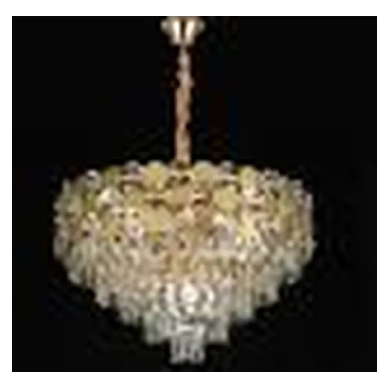 Pendente de Cristal e Metal Dourado 12 Lâmpadas E14 60x40cm - Sindora DCD06540