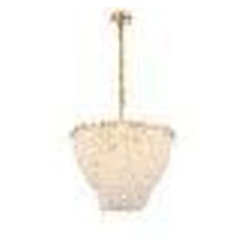 Pendente de Cristal e Metal Dourado 11 Lâmpadas E14 55x40cm - Sindora DCD04113