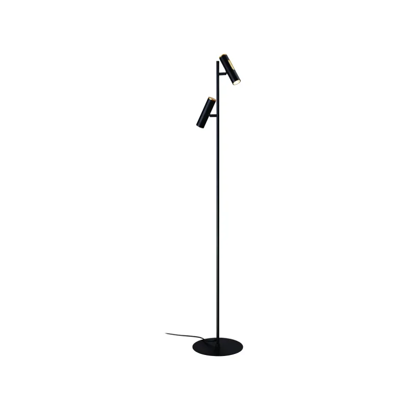 Luminária de Chão Articulada de Metal Preto e Acrílico 10W 3000K Bivolt 25x143cm - Sindora DCD01832