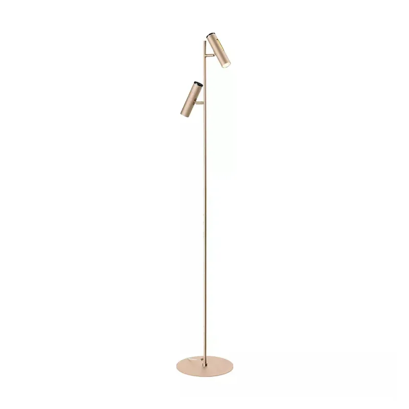 Luminária de Chão Articulada de Metal Dourado e Acrílico 10W 3000K Bivolt 25x143cm - Sindora DCD01833