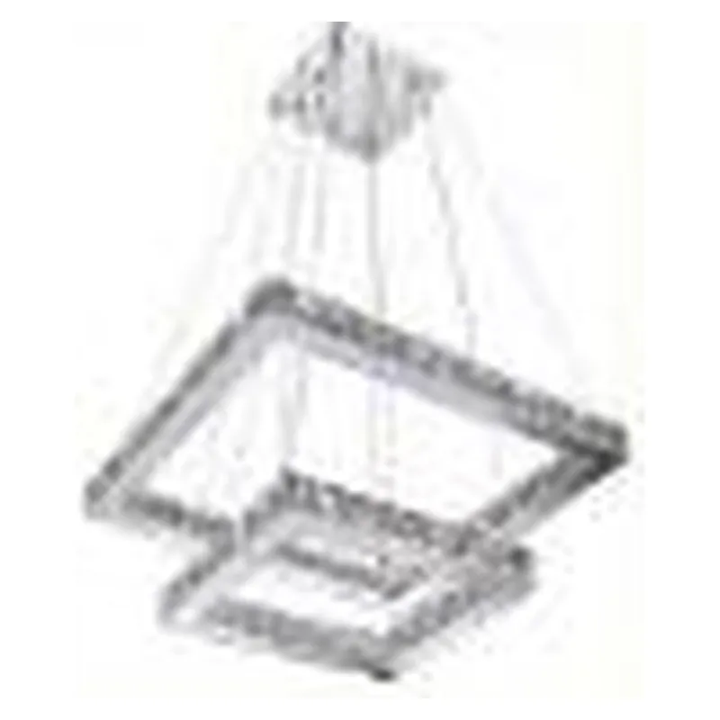 Pendente LED de Cristal e Metal com Controle 84W 3 Temperaturas (3000K/4000K/6000K) Bivolt 30x50cm - Sindora DCD01406