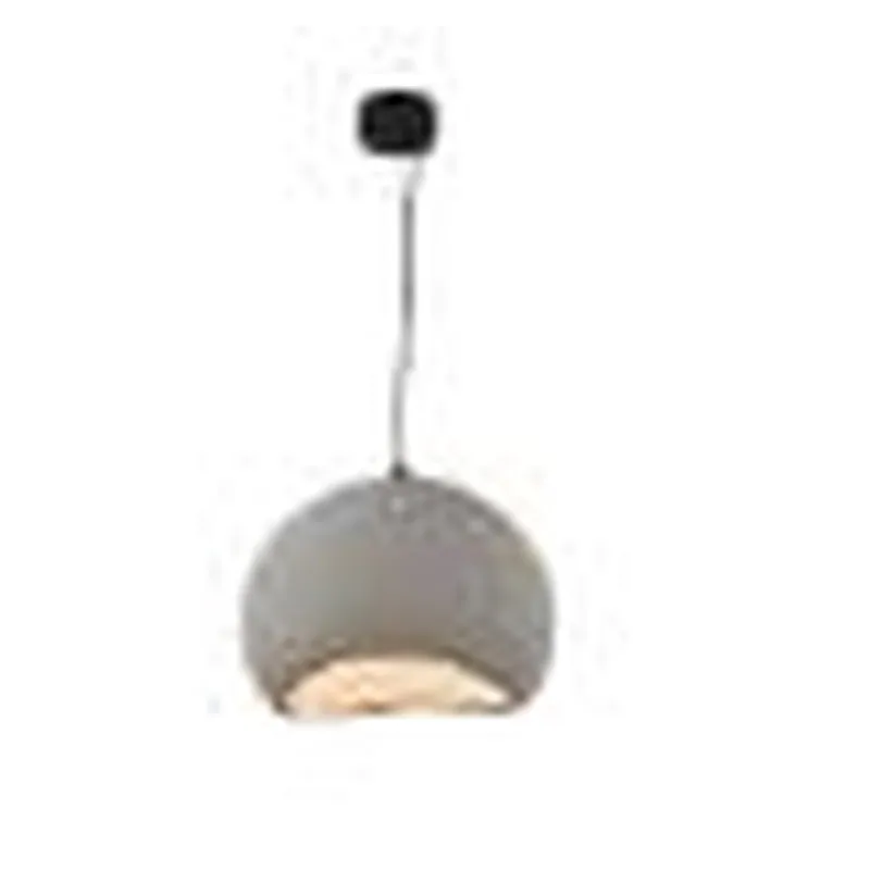 Pendente de Metal e Resina Concreto 1 Lâmpada E27 30cm - Sindora DCD04123
