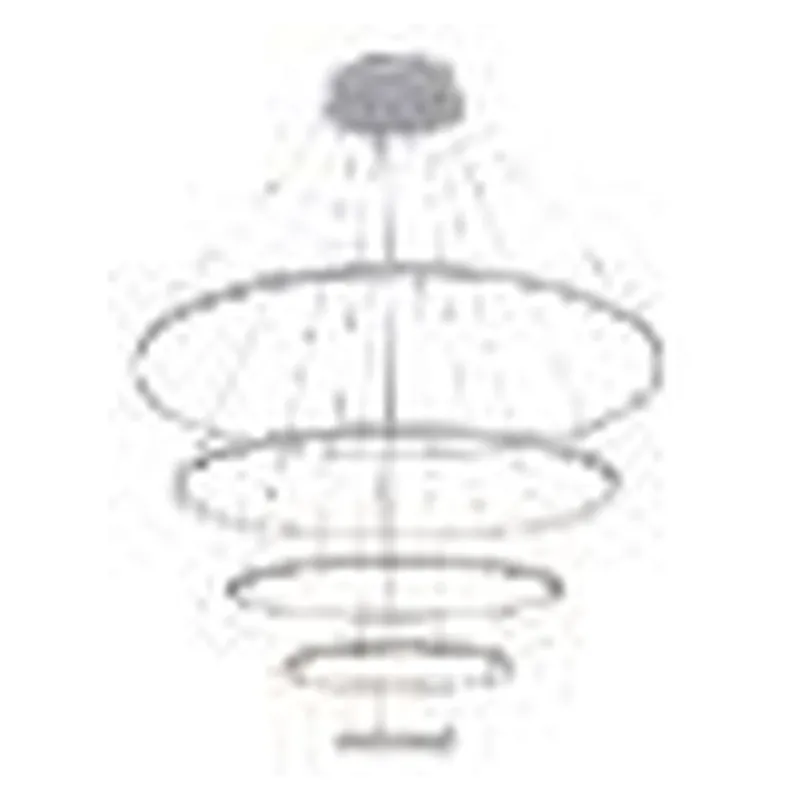 Lustre LED de Alumínio Cinza e Silicone 188W 3000K Bivolt 20x40x60x80x100cm - Sindora DCD03270