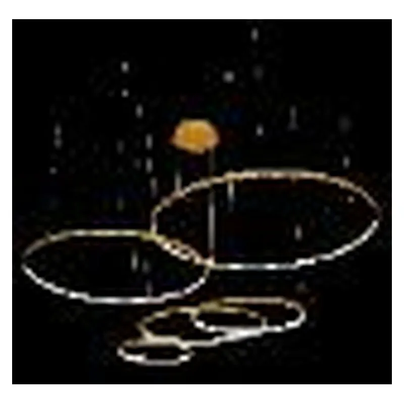 Pendente LED de Metal Dourado e Silicone 252W 3000K Bivolt 40x60x80x100x120cm - Sindora QD05366