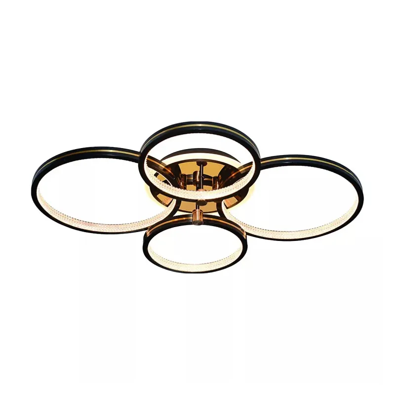 Plafon Ø30x30x40x40CM 90W 3000K 8820LM BIVOLT METAL PRETO+ACRILICO CX:45x45x13CM 3,4KG Sindora DCX03293