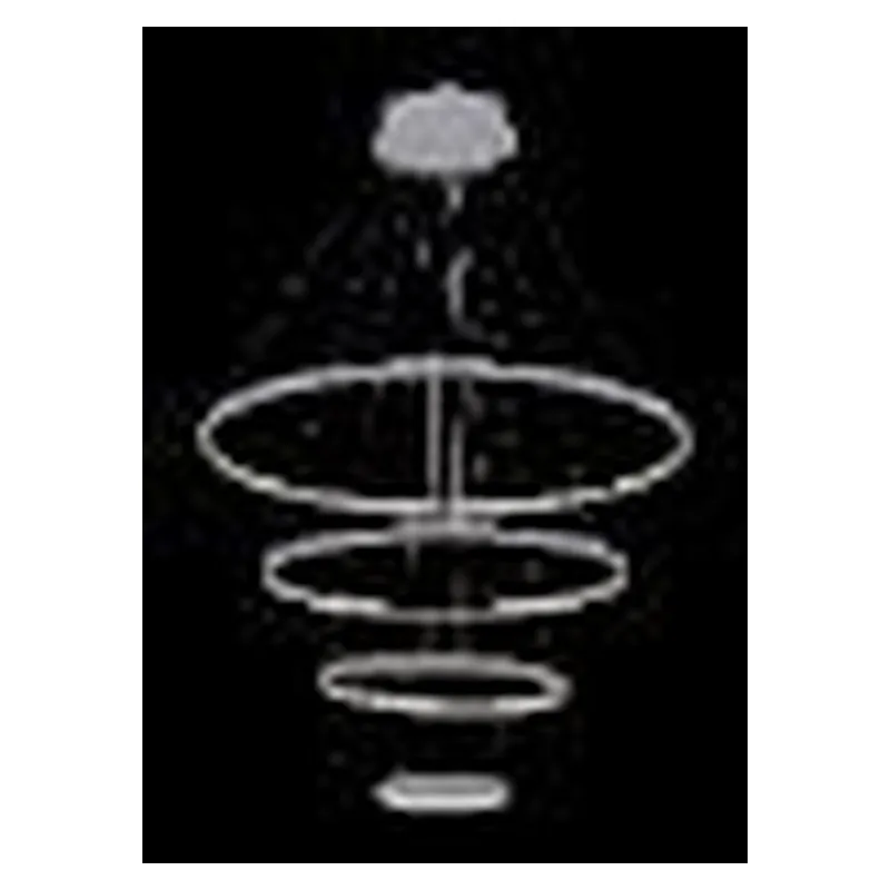 Lustre LED de Alumínio Cinza e Silicone 125W 3000K Bivolt 20x40x60x80cm - Sindora DCD03294