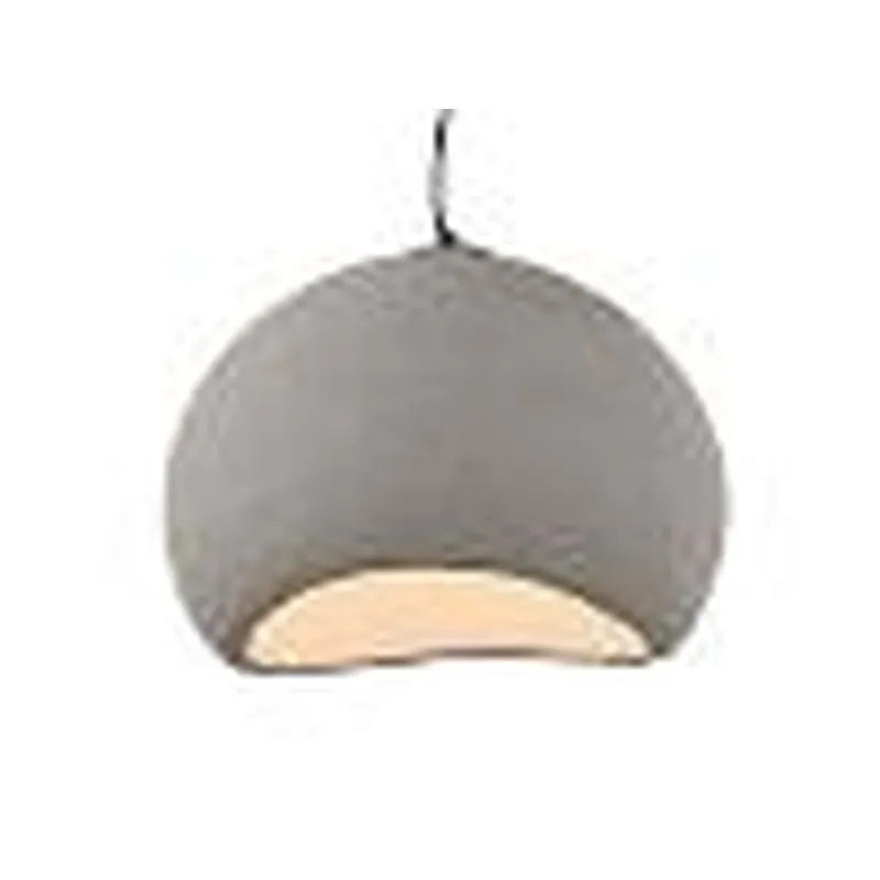 Pendente de Metal e Resina Concreto 1 Lâmpada E27 80x40cm - Sindora DCD04125