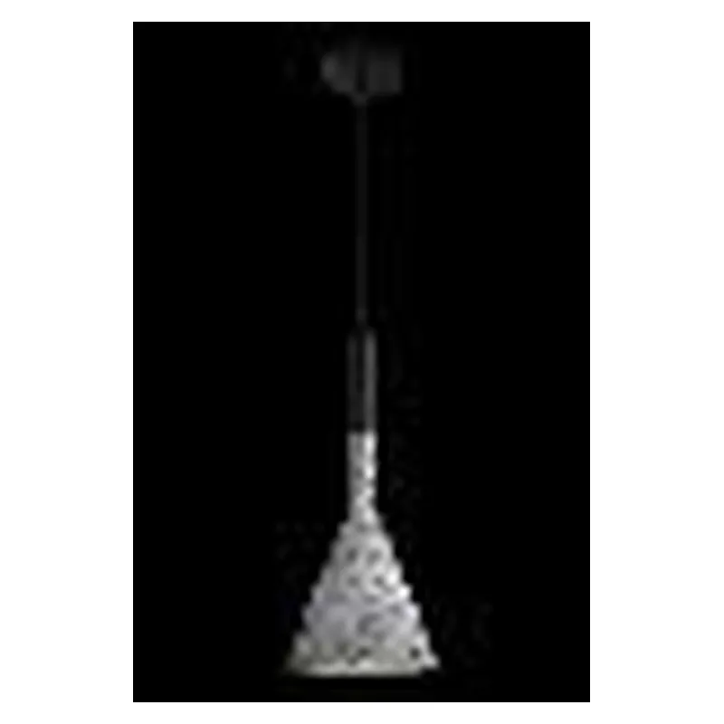 Pendente de Metal e Preto e Concreto Branco 1 Lâmpada E27 15x35cm - Sindora DCD02604
