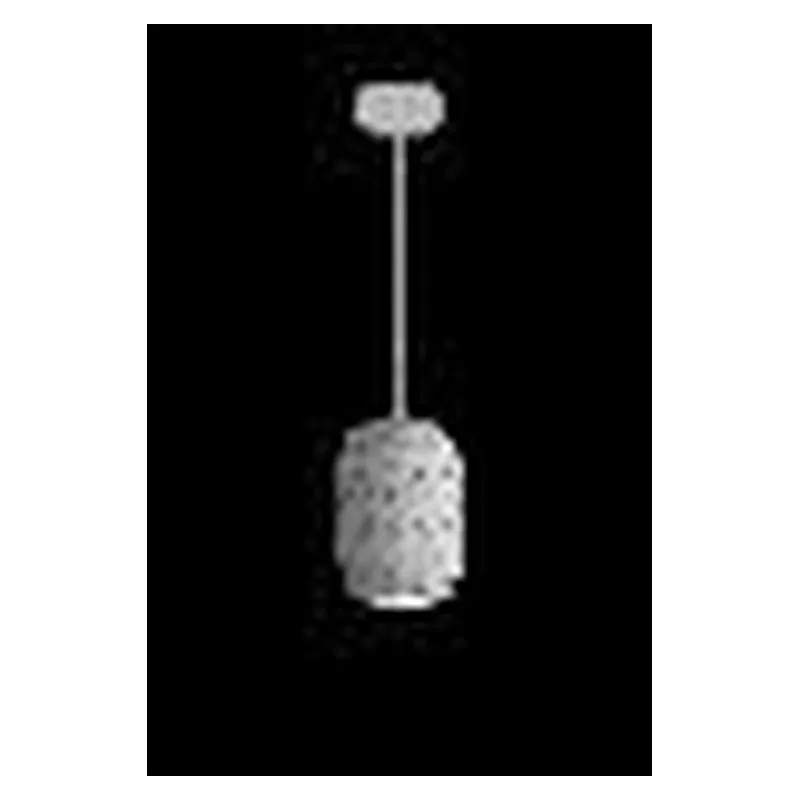 Pendente de Metal e Concreto Branco com Pedra 1 Lâmpada E27 Inclusa 9x16cm - Sindora DCD02616