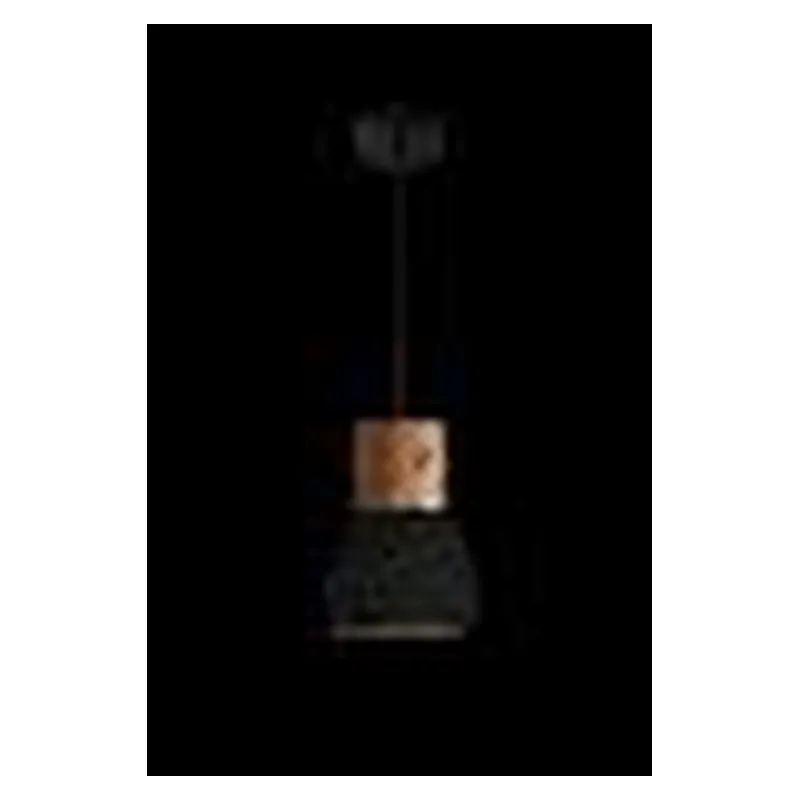 Pendente de Metal e Concreto Preto 1 Lâmpada E27 12x18cm - Sindora DCD02619