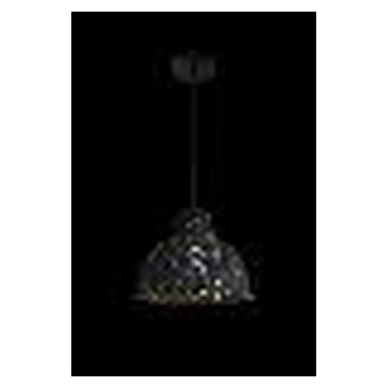 Pendente de Metal e Concreto Preto com Pedra 1 Lâmpada E27 20,5x17cm - Sindora DCD02624