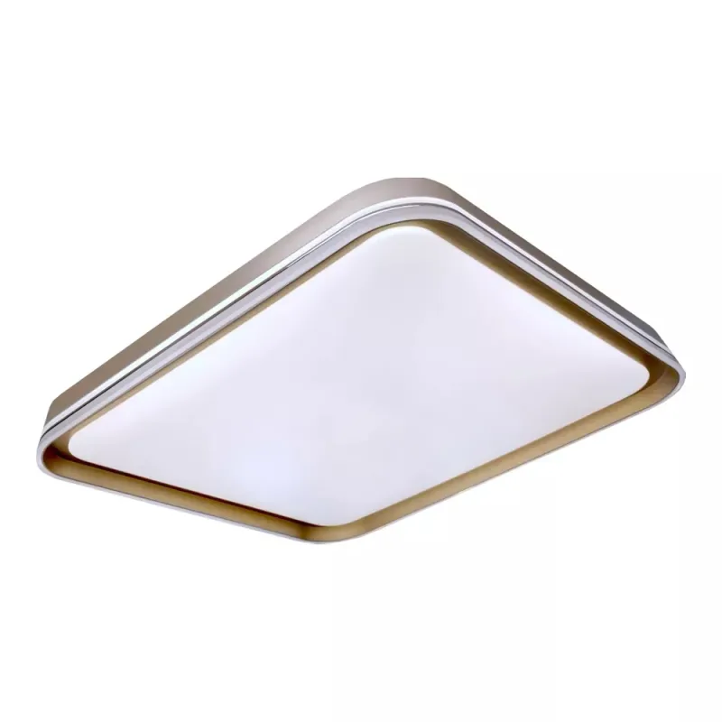 Plafon 50x50x8CM 45+45W 4500LM 3000K 4000K 6000K BIVOLT METAL DOURADO+ACRILICO CX:56x48x56CM 2,3KG Sindora DCX02317