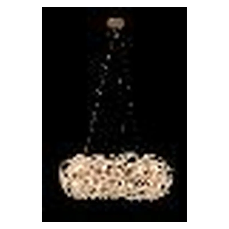 Lustre de Cristal e Metal Dourado 12 Lâmpadas G9 60cm - Sindora DCD06226