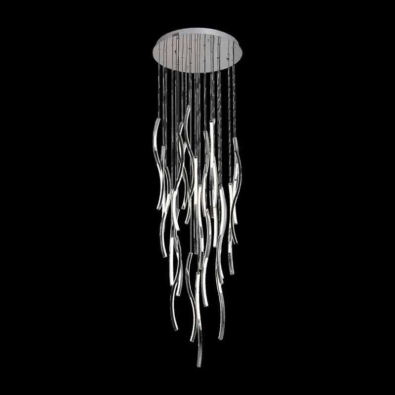 Lustre LED de Inox Cromado e Acrílico 205W 3000K Bivolt 60cm - Sindora DCD06227